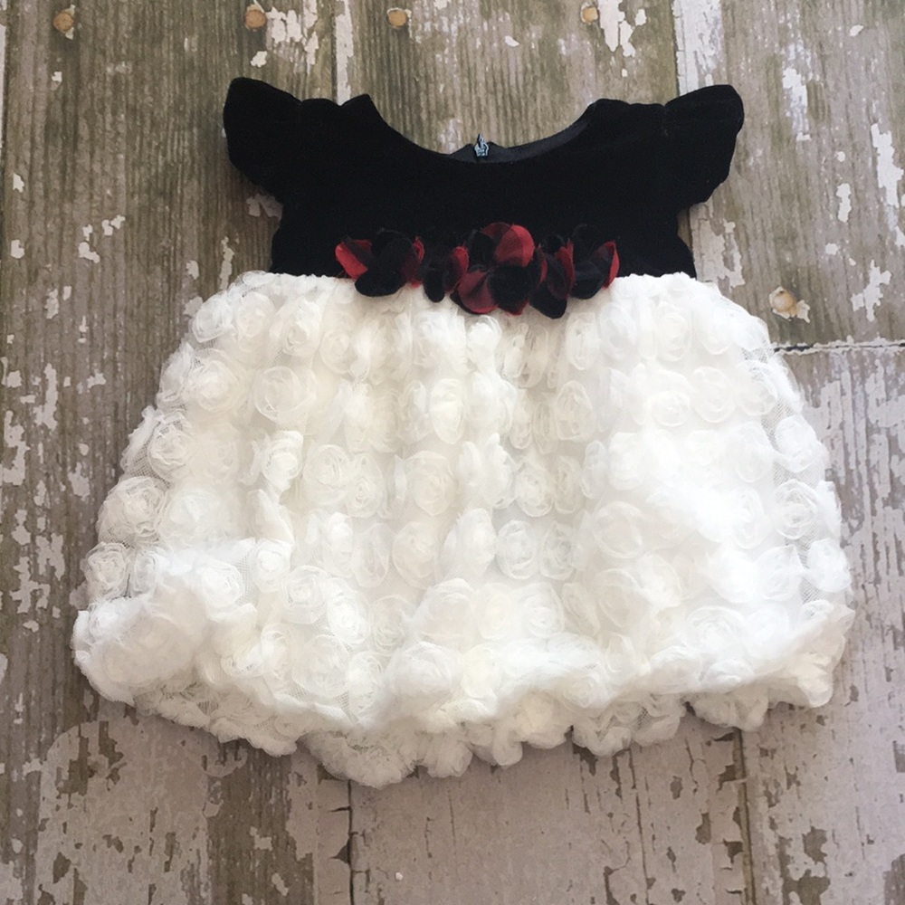 Isobella&chloe white flower ruffle dress